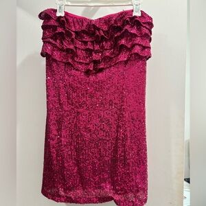 Free people Pink Sequin mini dress